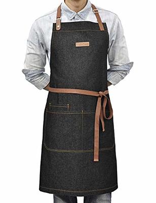 Adjustable Bib Apron Dress Men Women Kitchen Restaurant Chef