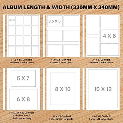 8x10 Photo Album Holds 72 Horizontal Photos, Photo Album 8x10 Linen Cover  With Front Window, 8x10 Photo Album Book for 8x10 Pictures Artwork, 8 x 10