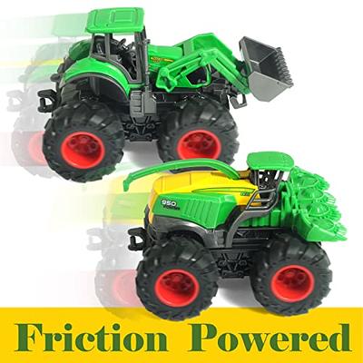 KARMOUNT Monster Farm Tractor, Friction Powered Monster Trucks, Die-cast  Metal Body Front Loader with Trailer &Fodder Mixer, Ideal Farm Toys for 3  Year Old Boys(4pc Set1) - Yahoo Shopping