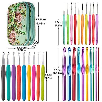 Crochet Hook Set Soft Grip Handles Knitting Needles Yarn Sewing Aluminum  2-8mm