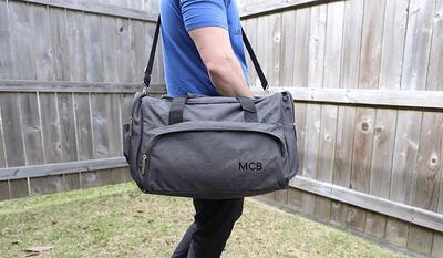 Monogrammed Duffle Bag, Personalized Mens Travel Bag, Weekend Luggage Bag