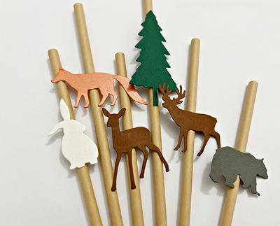 Woodland Paper Straws - Forest 1St Birthday Decorations. Baby Shower Decor.  Wild One Party Pine Tree Fox Bear Oh Deer - Yahoo Shopping