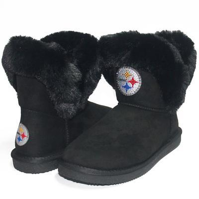 Women's Cuce Navy Dallas Cowboys Water Resistant Faux Shearling Boots