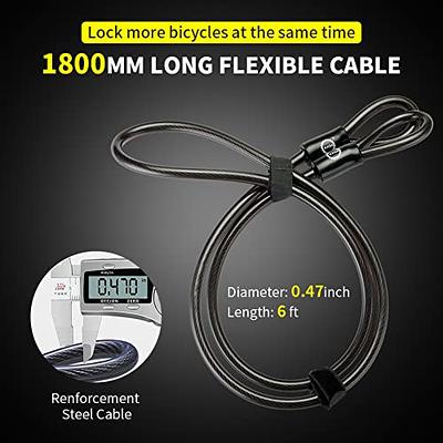 KASTEWILL Bike Locks HeavyDuty Anti Theft Secure Combination Bike U Lock  with16mmShackle 5.9ft Length Security Cable Keys and Sturdy Mounting  Bracket for Bicycle Motorcycle and More(Black Steel Wire) - Yahoo Shopping