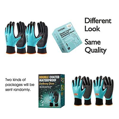 COOLJOB Waterproof Gardening Work Gloves Gifts for Women & Men, Double  Rubber Coated Non-slip Working Gloves Bulk for Garden Yard Gardener Outdoor  Construction Worker, Unisex Blue Small Size 2 Pairs - Yahoo