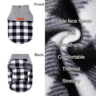 Dog Clothes for Small Dogs Boy Girl, Double-Sided Fleece Dog