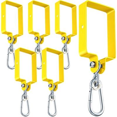 Dunzy 4 Pieces Metal Swing Set Accessories Includes Snap Hooks Swing  Hangers Swing Set Brackets Swingset Attachments Swing Hanger Kit for  Connecting