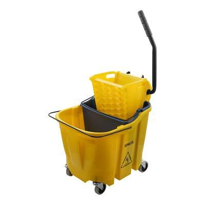 Rubbermaid WaveBrake 35 Quart Bucket & Wringer - Yellow