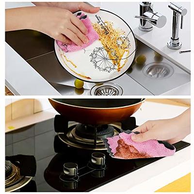 GADIEDIE 20 Pack Kitchen Dish Cloths Dish Towels,Super Absorbent Coral  Fleece Cloth,Premium Dishcloths,Nonstick Oil Washable Fast Drying Dish Rags,forTable  Chair Dish Glass,5 Colors - Yahoo Shopping