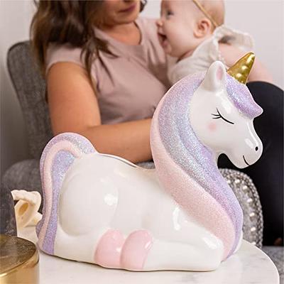 Kids Ceramic Unicorn Piggy Money Coin Saving Box Bank Paint Gift