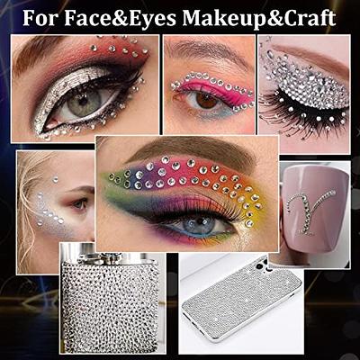 8 Sheets Face Gems Face Jewels Stick On Face Rhinestones, Self Adhesive  Rhinestones Pearls Stickers for Makeup, Eye Gems Hair Gems Body Jewels for