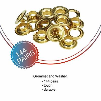 100 Pair Grommet Tool Kit Grommets Eyelets With Washers & Install