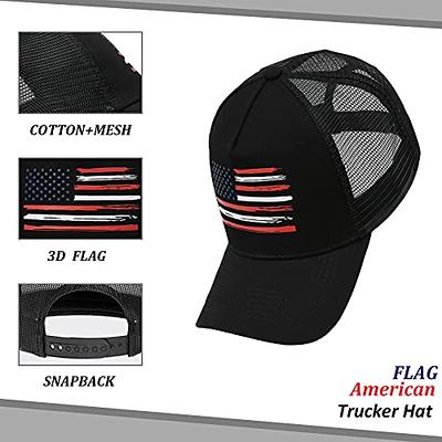 American Fishing Flag Baseball Cap for Men Women Hats Cotton Trucker Caps  Adjustable Dad Hat