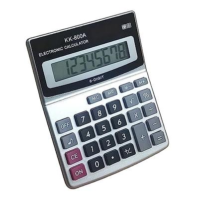 Basics LCD 8-Digit Desktop Calculator, Silver - 5 Pack