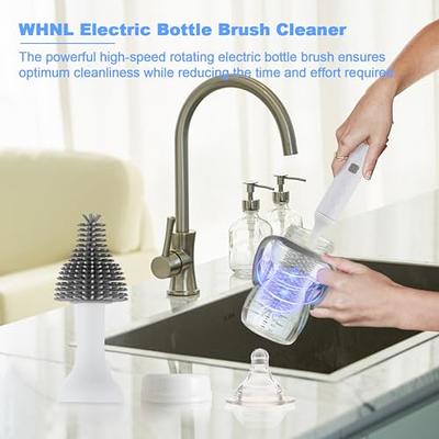WHNL Electric Bottle Brush Set with Electric Baby Bottle Brush Cleaner,  Nipple Brush,Straw Cleaner Brush,USB Rechargeable,BPA Free,Waterproof,Gift  for New Moms,White - Yahoo Shopping