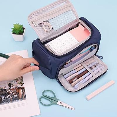 CICIMELON Durable Pen Pencil Case Big Storage Pen Pouch Bag for School  Supplies Office College Teen Girls Adults, Purple