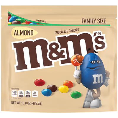 M&M's Peanut Milk Chocolate Candy, Full Size - 1.74 oz Pouch 