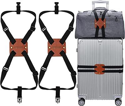 DIHFXX 7 Colors Adjustable Nylon Lock Travel Luggage Band Straps