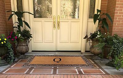 A1HC Natural Coir & Rubber Extra Large Door Mat 30x60 Thick Durable Doormats  for Entrance Heavy Duty, Thin Profile Front Door Mat 