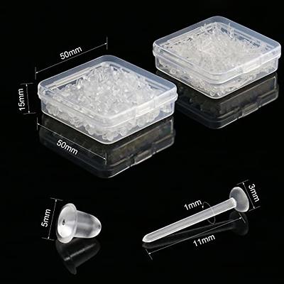 Clear Earrings for Sports, KMEOSCH 400Pcs 18g 3mm/4mm Solid Plastic Post  Earrings with Soft Rubber Earring Backs in 2 Organizer Boxes - Yahoo  Shopping