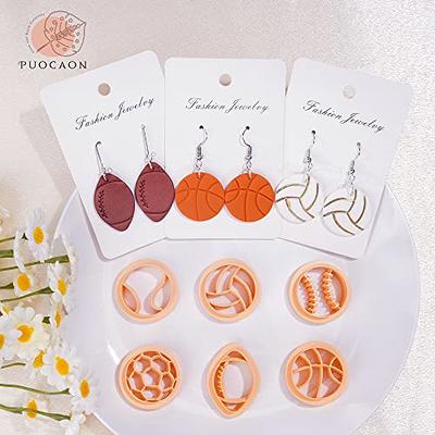Polymer Clay Cutters for Earrings Polymer Clay Cutters for Jewelry Making  Plastic Polymer Clay Molds Earring Cutters for Polymer Clay Earring/Jewelry  Making Tool for DIY - orange 