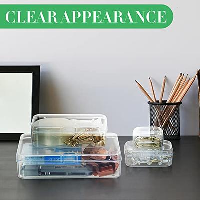 Small Plastic Box, Stackable Mini Plastic Storage Box with Lid, Clear Plastic  Organizer Container for Small Crafts Items - 8 Pack 