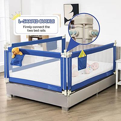  BABY JOY Bed Rails for Toddlers, 79'' Extra Long, Height  Adjustable Kids Rail Guard w/Double Safety Lock, Breathable Mesh, Folding  Baby Bedrail for Queen King Size Mattress, Box Spring 