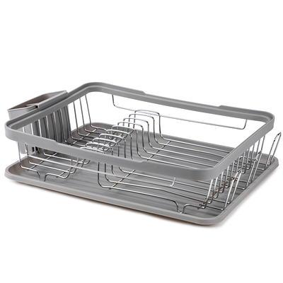 Dish Drying Rack, Mainstays Expandable Dish Rack with Utensil Holder for  Kitchen Countertop, White 