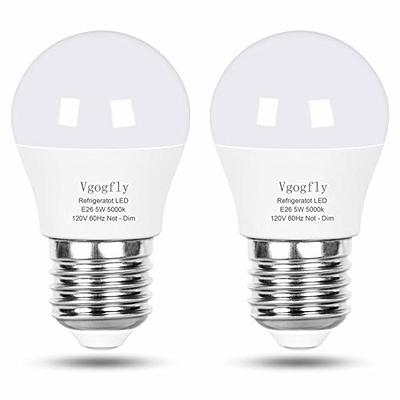 LED Refrigerator Light Bulb, 120V 40W Appliance Light Bulb, Daylight 5000K, Ideal for Fridge, Freezer, Non-Dimmable, 2 Pack, Other