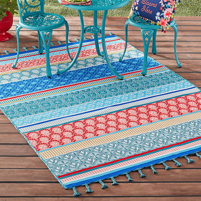 The Pioneer Woman 6' x 9' Multi-Color Outdoor Rug - Yahoo Shopping