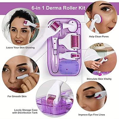 Derma Roller Microneedle Roller For Face, Roller for Beard, Microneedling  Roller | For Women and Men | Micro Needle Roller For Face Scalp Derma Stamp