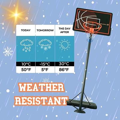 Adjustable Regulation-Size Basketball Hoop w/ Fillable Base, 2