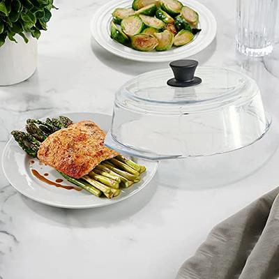 Tall Glass Microwave Splatter Cover for Food - Cookware & Bakeware Serving  Dish Cover, Plate Splatter Guard
