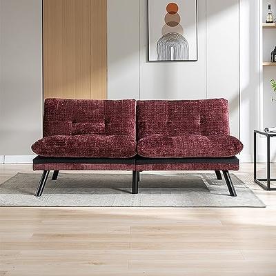 Futon Sofa Bed, Memory Foam Foldable Couch Convertible Loveseat