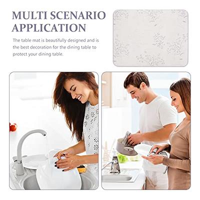 MEUMITY 3 PCS Dish Drying Mat for Kitchen Counter,19.7x11 inch