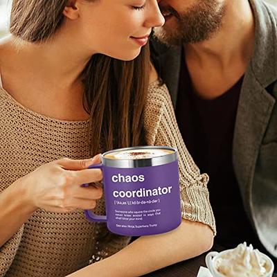 Sodlar Chaos Coordinator Mug - 14oz Coffee Purple Tumbler - Funny Gift  Ideas for Boss Women Teacher Office Best Mom Nurse Coworkers Thank You  Wedding Planner Boss Lady Men Worker Manager - Yahoo Shopping