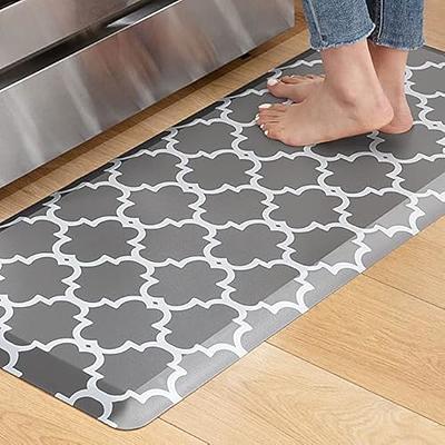 WISELIFE Kitchen Floor Mat Cushioned Anti-Fatigue Kitchen Rug,17.3x39,Non  Slip Waterproof Kitchen Mats and Rugs Heavy Duty PVC Ergonomic Comfort Mat  for Kitchen,Office, Sink, Laundry,Grey - Yahoo Shopping