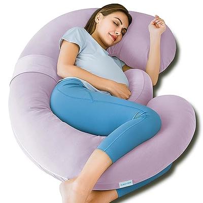 QUEEN ROSE Cooling Pregnancy Pillows,E Shaped Full Body Pillow for