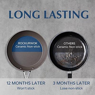 ROCKURWOK Frying Pan, 12 Inch Frying Pan, Nonstick Frying Pan with Lid, Ceramic  Frying Pan, 5QT Saute Pan Jumbo Cooker with Helper Handle and Lid,  PFAS-Free, Dishwasher Safe (Sapphire Blue) - Yahoo