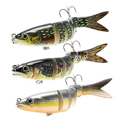 Fishing for Bass, Multi Jointed Trout Swimbaits Crankbaits Kits with Triple  Hooks - C 