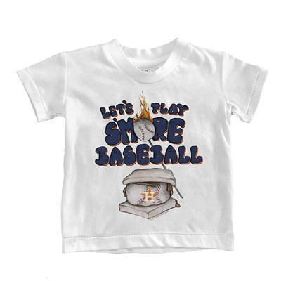 Women's Tiny Turnip White Houston Astros Baseball Pow T-Shirt