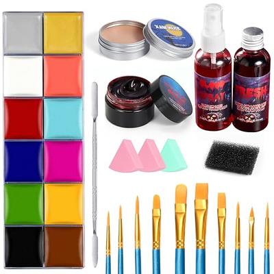 Scars Wax Special Effects Makeup Kit, Halloween Fake Blood, Face