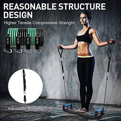  Portable Home Gym, Workout Equipment with 20 Accessories  Including Fitness Board,Resistance Bands and More, Full Body Strength Training  Workout System, Suitable for Training Muscle and Burning Fat : Sports 