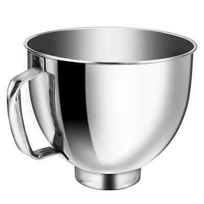 4.5 Quart Polished Stainless Steel Bowl with Handle