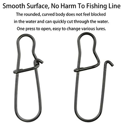Vinfutin Fishing Duo-Lock Snaps,50pcs/100pcs Stainless Steel Fishing Swivel  Nice Snaps High Strength Fishing Snap Clips Hooks Lure Connector Test 48LB  to 176lb (2#-100pcs(Test 77lb)) - Yahoo Shopping
