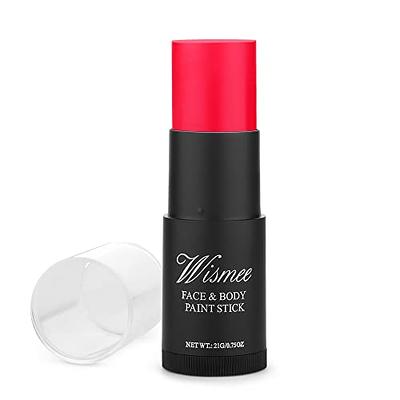 Wismee Red Face Paint Stick,Cream-Blendable Red Eye Black, Non-Toxic Oil  Based Face Makeup Body Paint High Pigmented Joker Santa Claus Makeup  Crayons