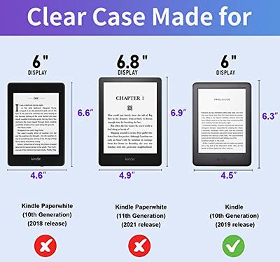Clear Case for Kindle Paperwhite 6.8 (11th Generation 2021 Release) - Slim  Thin Case Lightweight Protector Durable Silicone Protective Kindle  Paperwhite E-reader Cover Case 
