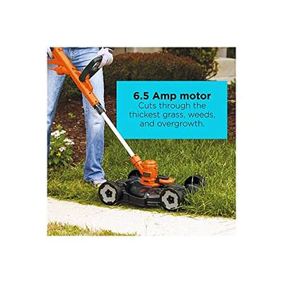 BLACK+DECKER 3-in-1 String Trimmer/Edger & Lawn Mower, 6.5-Amp, 12-Inch,  Corded (MTE912) (Power cord not included), Black/Red