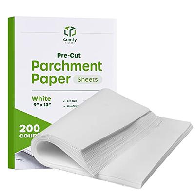 SMARTAKE 200 Pcs Parchment Paper Baking Sheets, 9x13 Inch Non