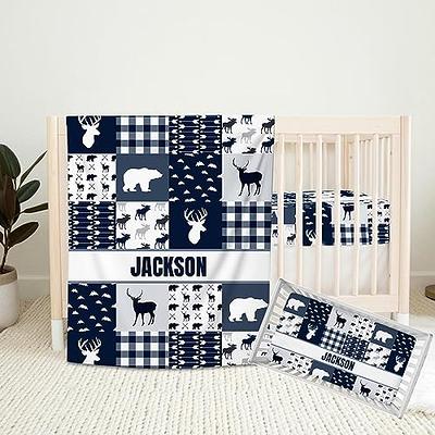 KAINSY Personalized Deer Crib Bedding Set for Baby, Custom Baby Crib Sets  with Name, Polar Bear